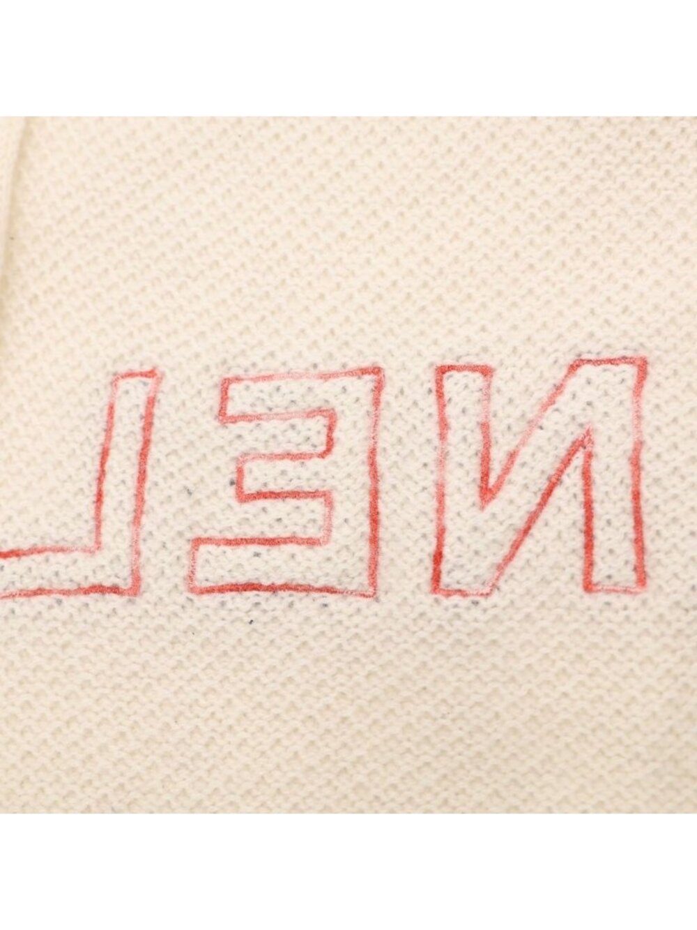 Chanel Logo Scarf White Cashmere - Picture 5 of 6